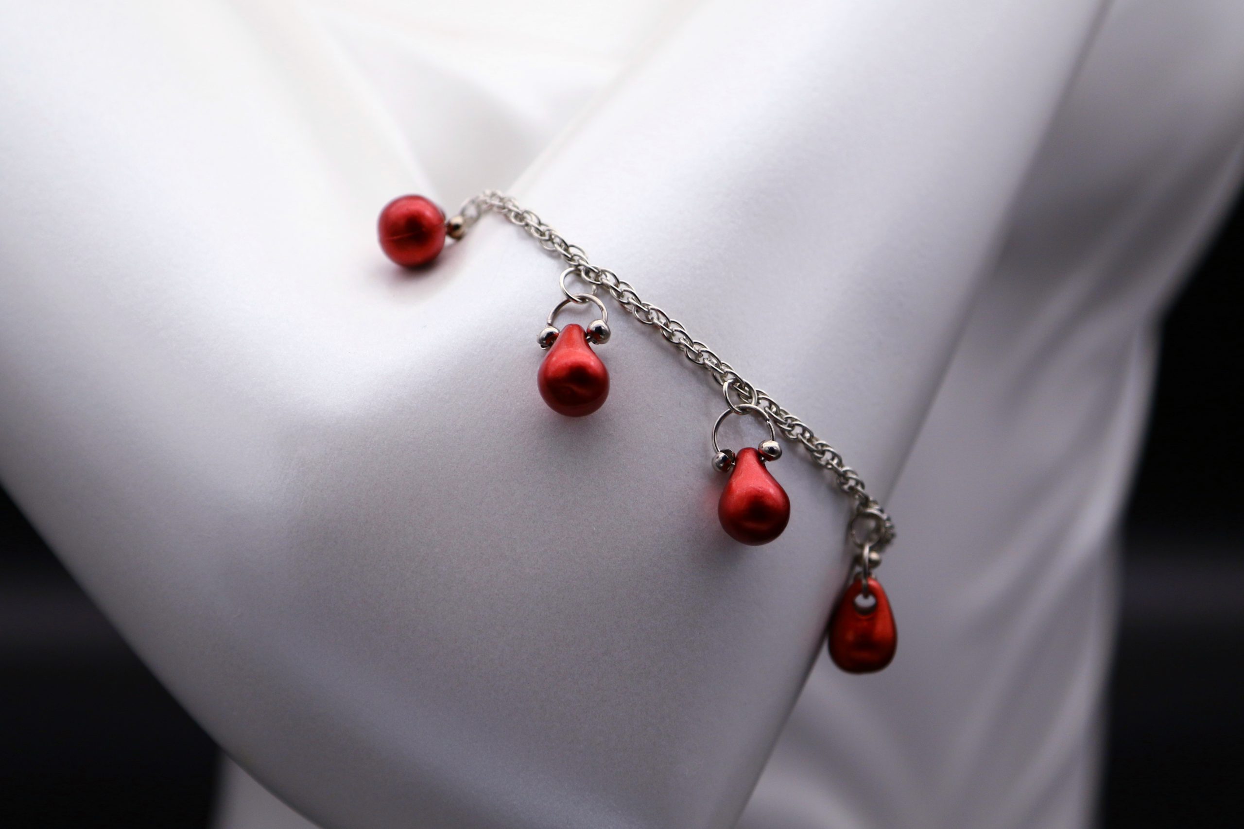 Cherry necklace and bracelet