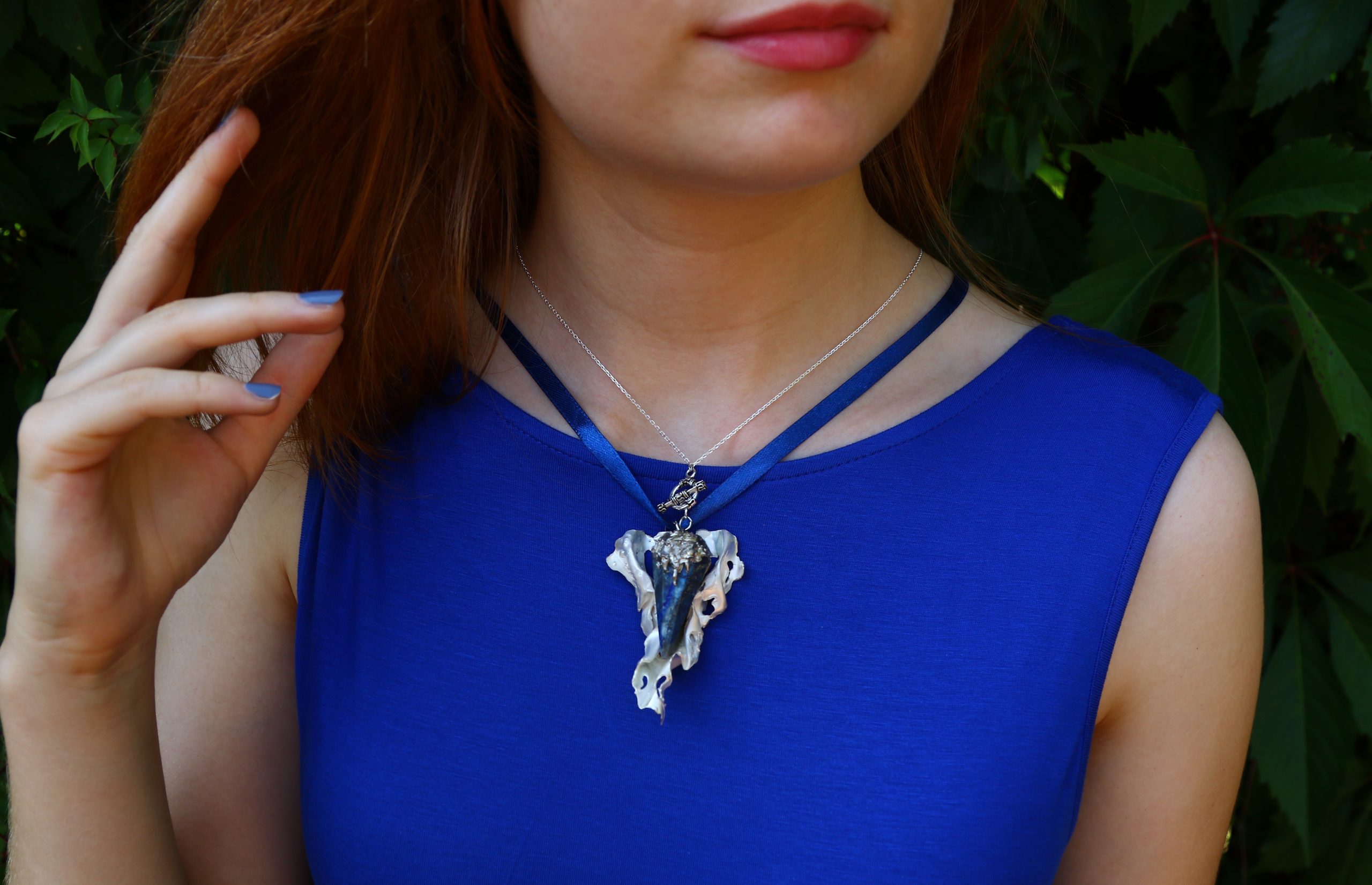 Corrin – silver and Lapis Lazuli necklace
