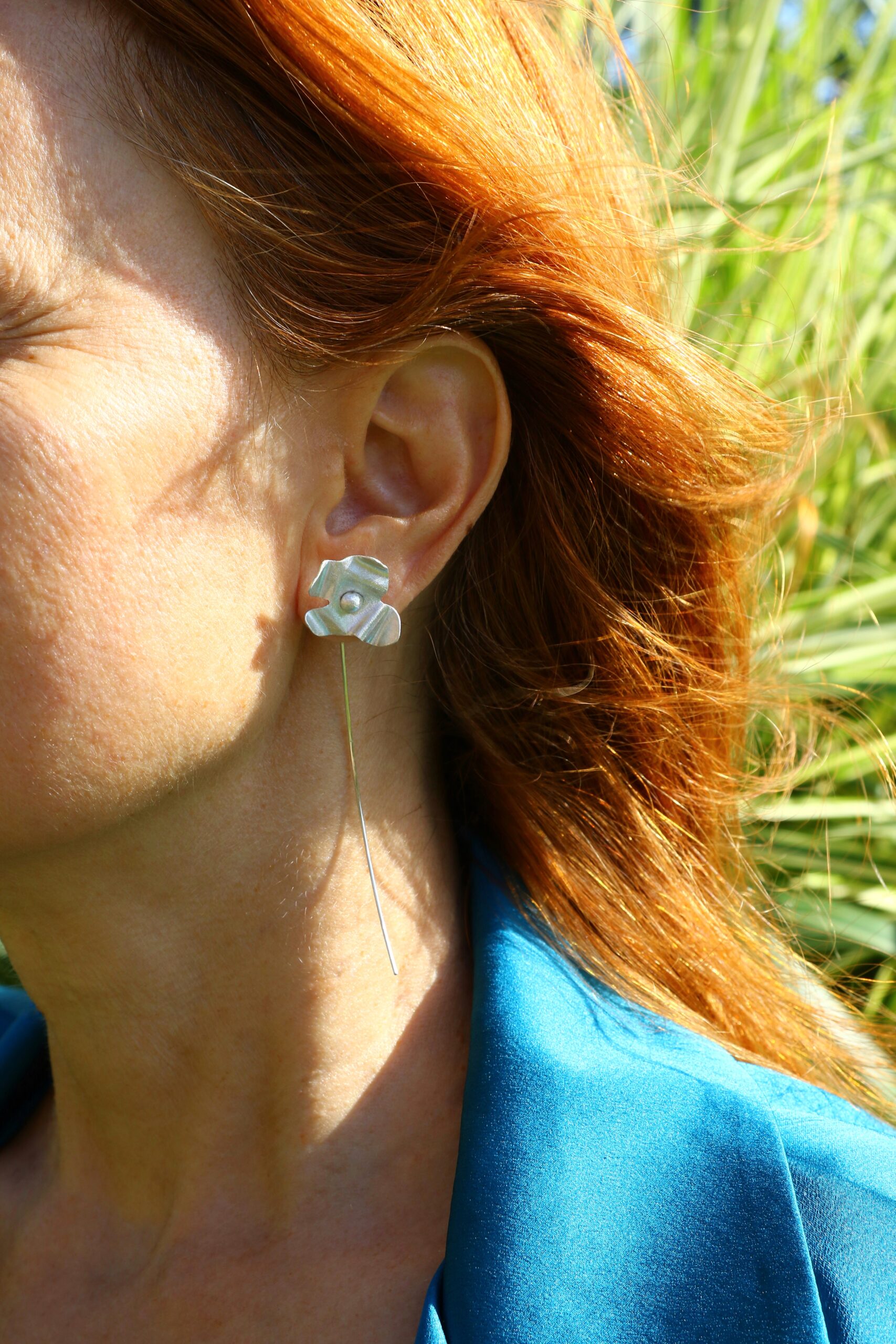 Ice flowers earrings